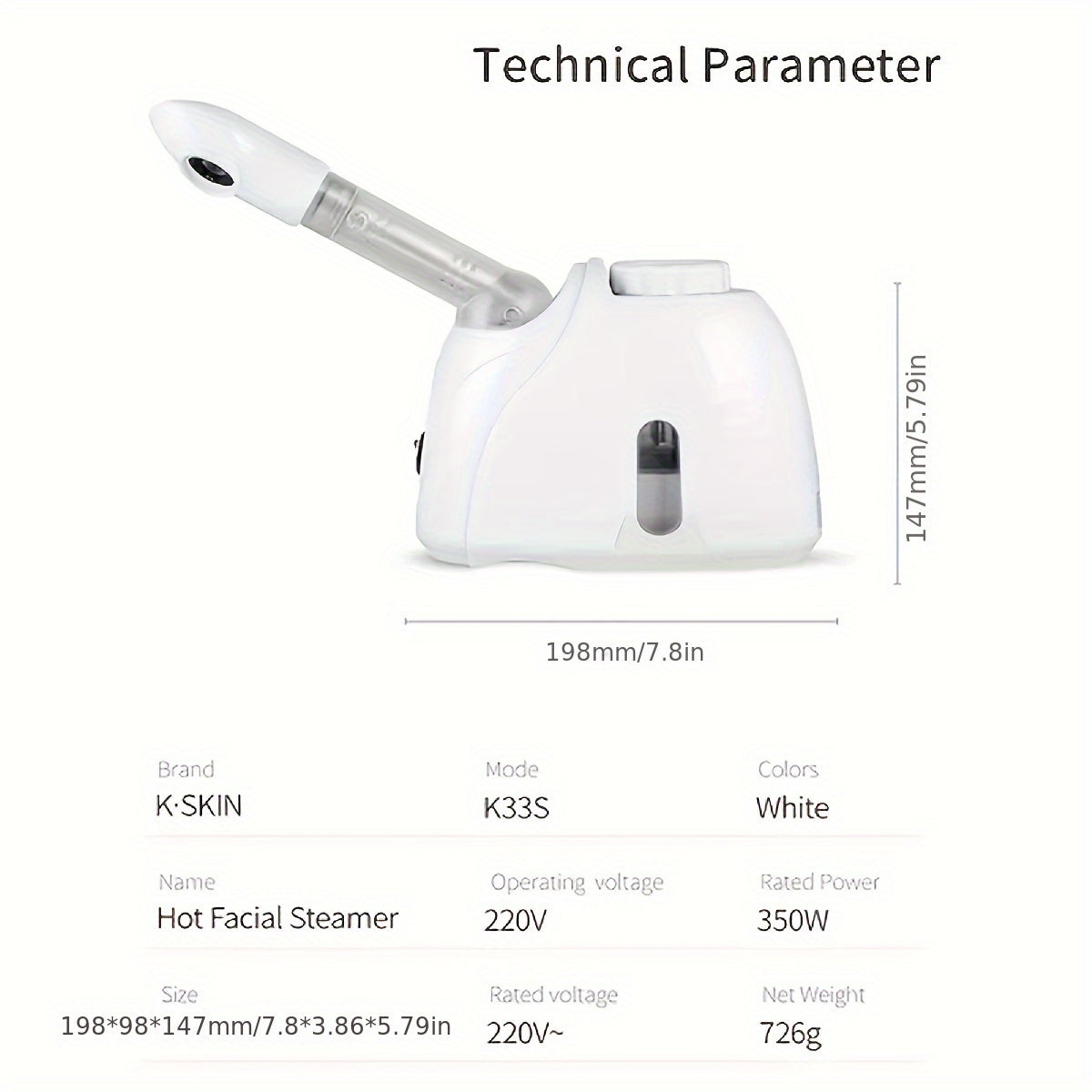 Facial Steamer, Nano Ionic Hot Face Steamer With Extendable Arm&360° Rotatable Sprayer, Professional Face Steamer For Home Facial Deep Cleaning, Protable Face Humidifier For Salon And Spa