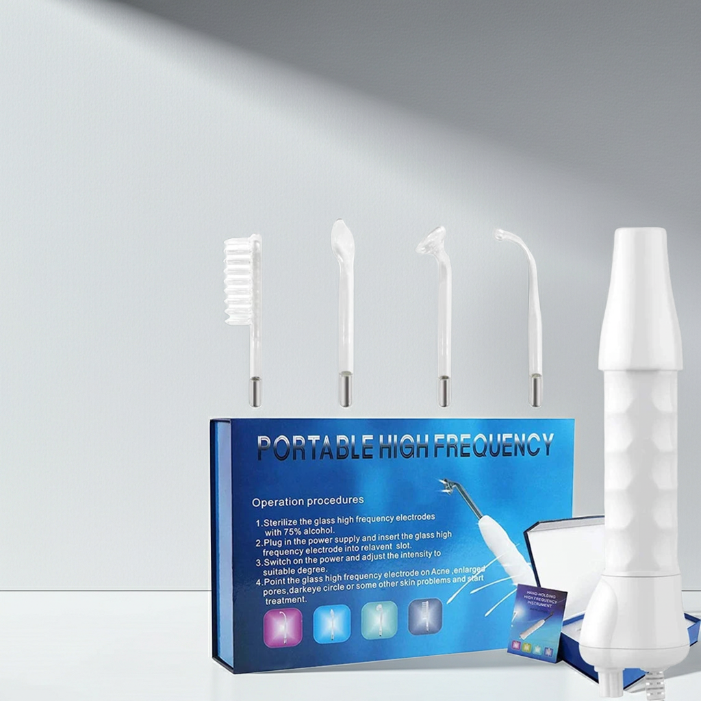 High Frequency Skin Therapy Wand Machine Portable Handheld for Acne Massage Skin Rejuvenation Tightening Wrinkle Reducing Tool