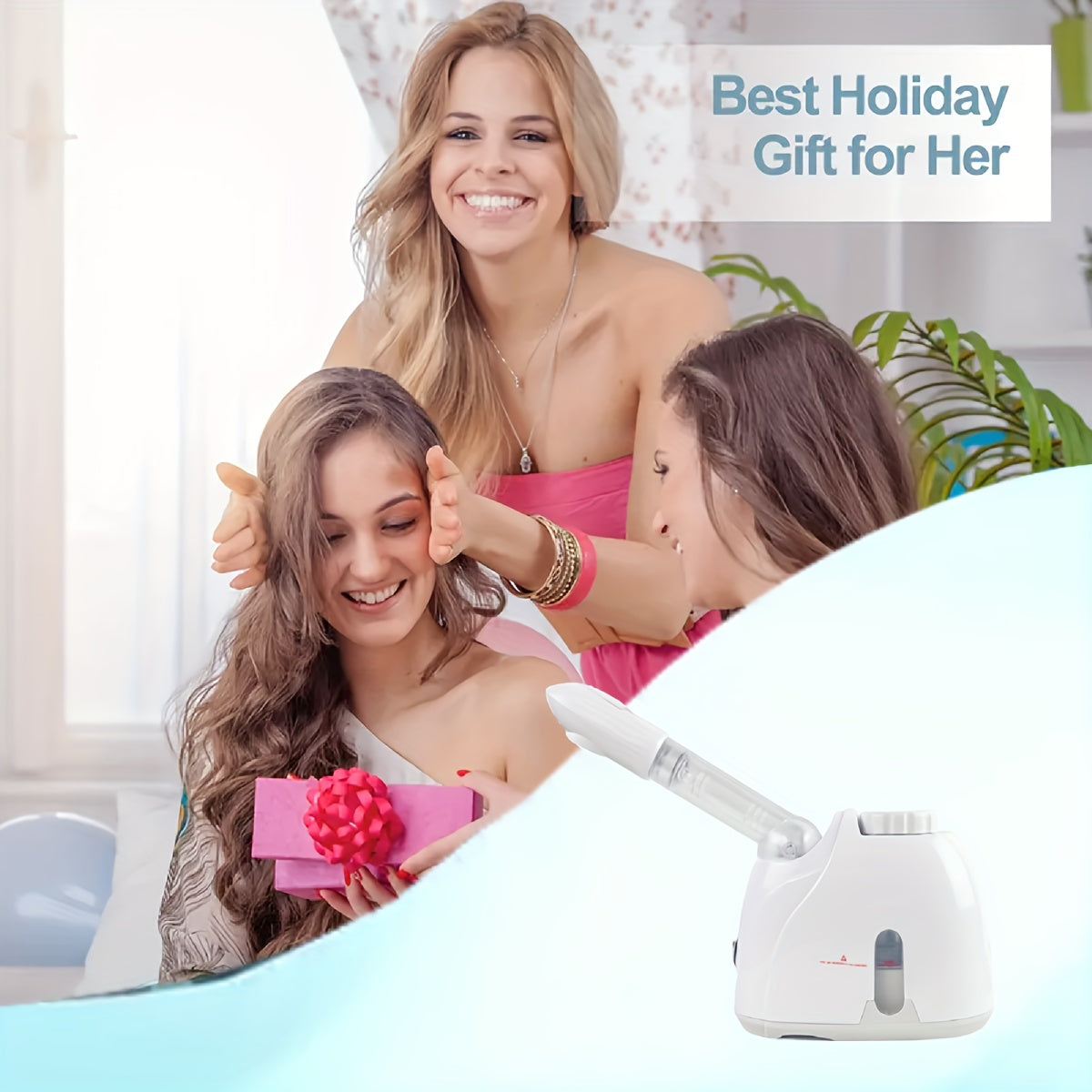 Facial Steamer, Nano Ionic Hot Face Steamer With Extendable Arm&360° Rotatable Sprayer, Professional Face Steamer For Home Facial Deep Cleaning, Protable Face Humidifier For Salon And Spa