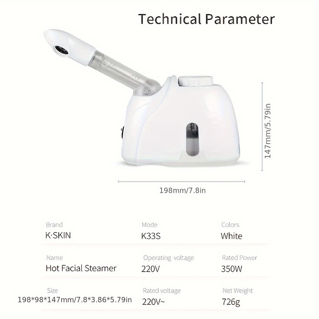 Facial Steamer, Nano Ionic Hot Face Steamer With Extendable Arm&360° Rotatable Sprayer, Professional Face Steamer For Home Facial Deep Cleaning, Protable Face Humidifier For Salon And Spa