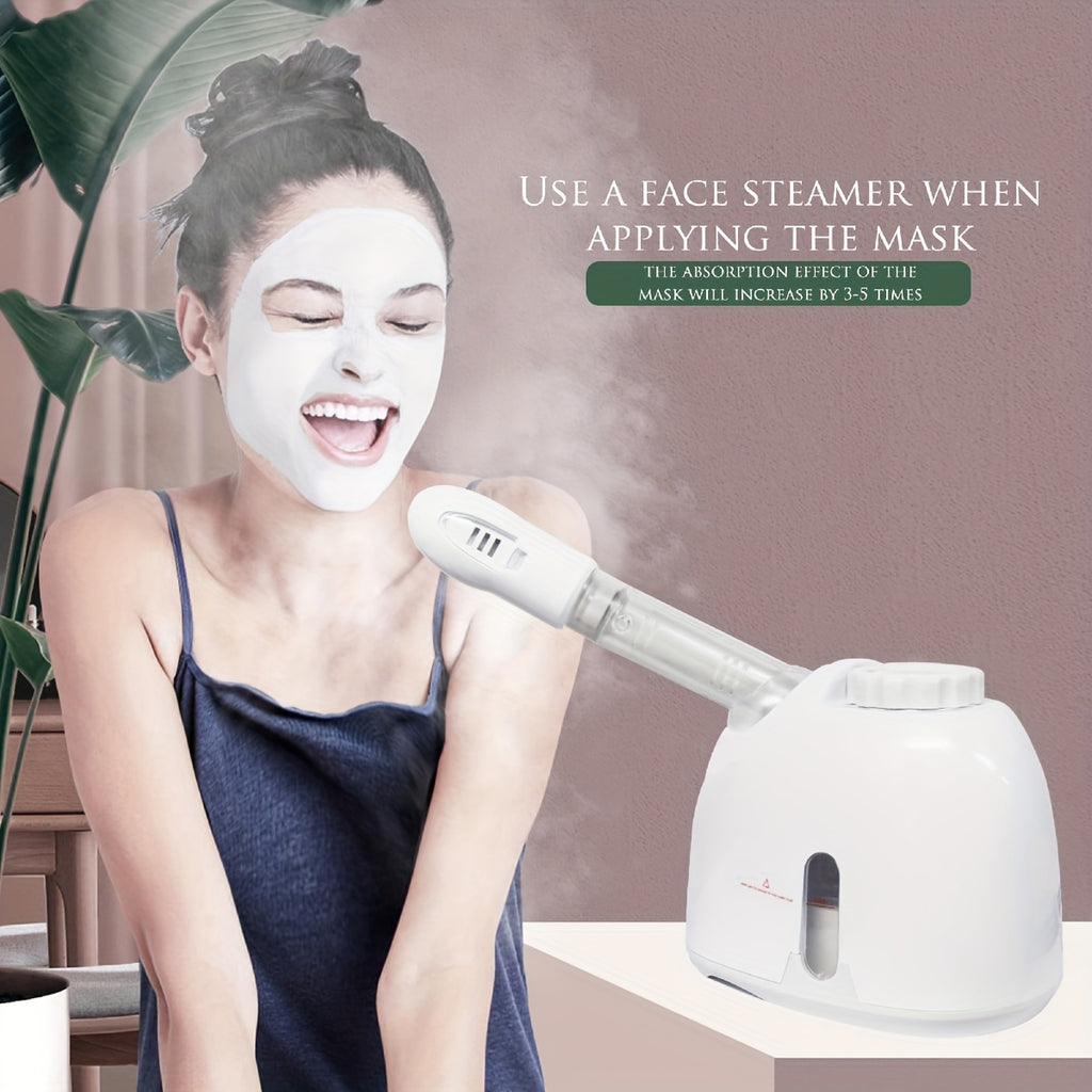 Facial Steamer, Nano Ionic Hot Face Steamer With Extendable Arm&360° Rotatable Sprayer, Professional Face Steamer For Home Facial Deep Cleaning, Protable Face Humidifier For Salon And Spa